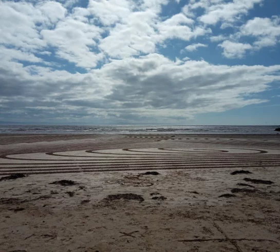 Beach image on Ginny Bates Counselling website